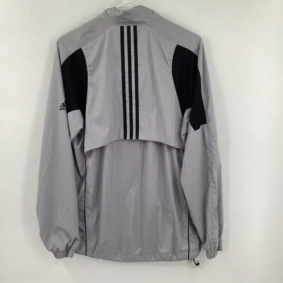 Men's Adidas‎ 1/4 Zip Climaproof Golf Jacket Windbreaker Tan - Flaw - Picture 3 of 13